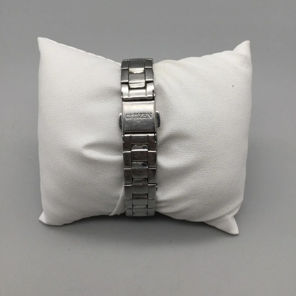 Vintage Citizen Eco-Drive Womens Watch 25mm Silver Tone Stainless Date E001 6